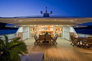 Yacht TITAN -  Sundeck at Night